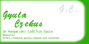 gyula czekus business card